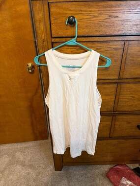 Under Armour Charged Cotton White Graphic Muscle Tank Top